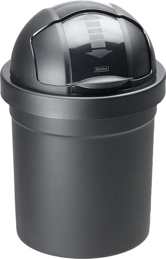 Abfalleimer 10 l ROLL BOB, Farbe:Schwarz Produktbild 2
