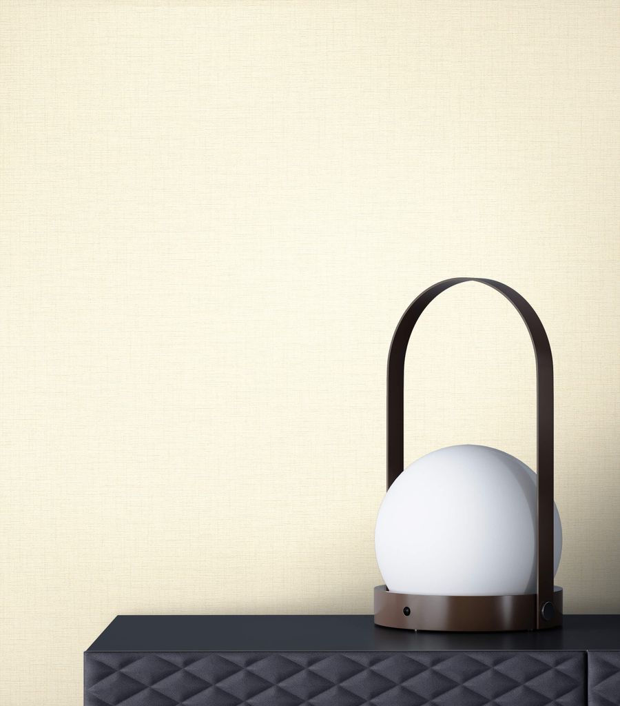 NEWROOM Tapete Beige Vliestapete Unifarbe - Unitapete Uni Creme Textil Struktur Modern