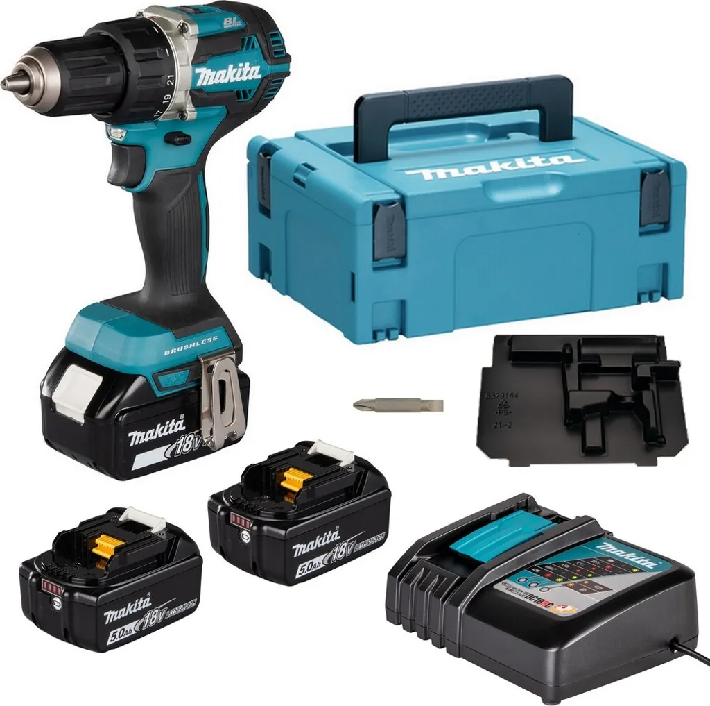 Makita DDF484RT3J Perceuse Compacte Haute Autonomie pour Lieux Exigus