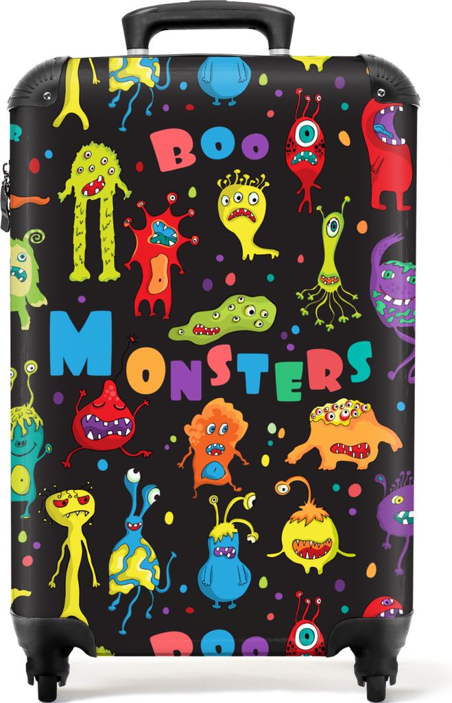 NoBoringSuitcases.com - Koffermonster - Kinderkoffer Junge - 55x35x25Handgepäck Koffer 55x35x20 cm, 36L,