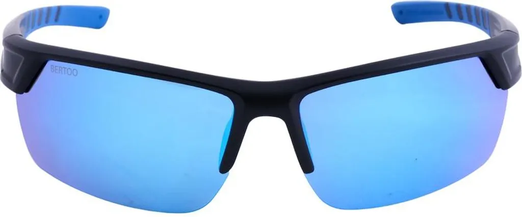 Lunettes de soleil homme BERTOO Marco - Idéal conduite et loisirs noir/bleu