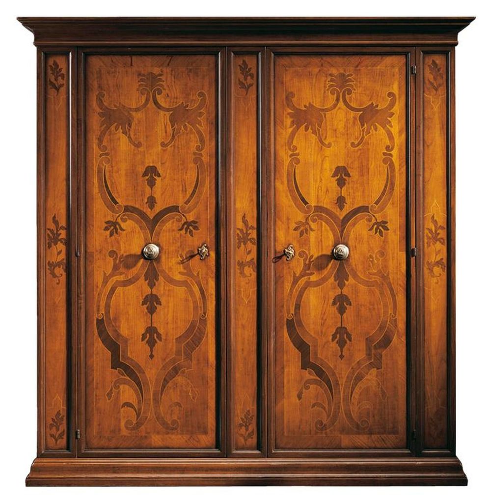 Luxus Kleiderschrank Möbel Landhaus Bauern Schrank Schlafzimmer Holz Schränke