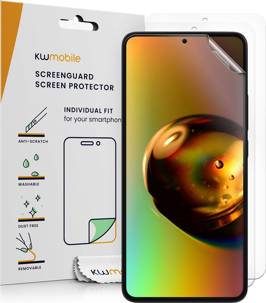 kwmobile 3x Displayschutzfolie kompatibel mit Xiaomi 13T / 13T Pro Folie - klare Schutzfolien Set in transparent