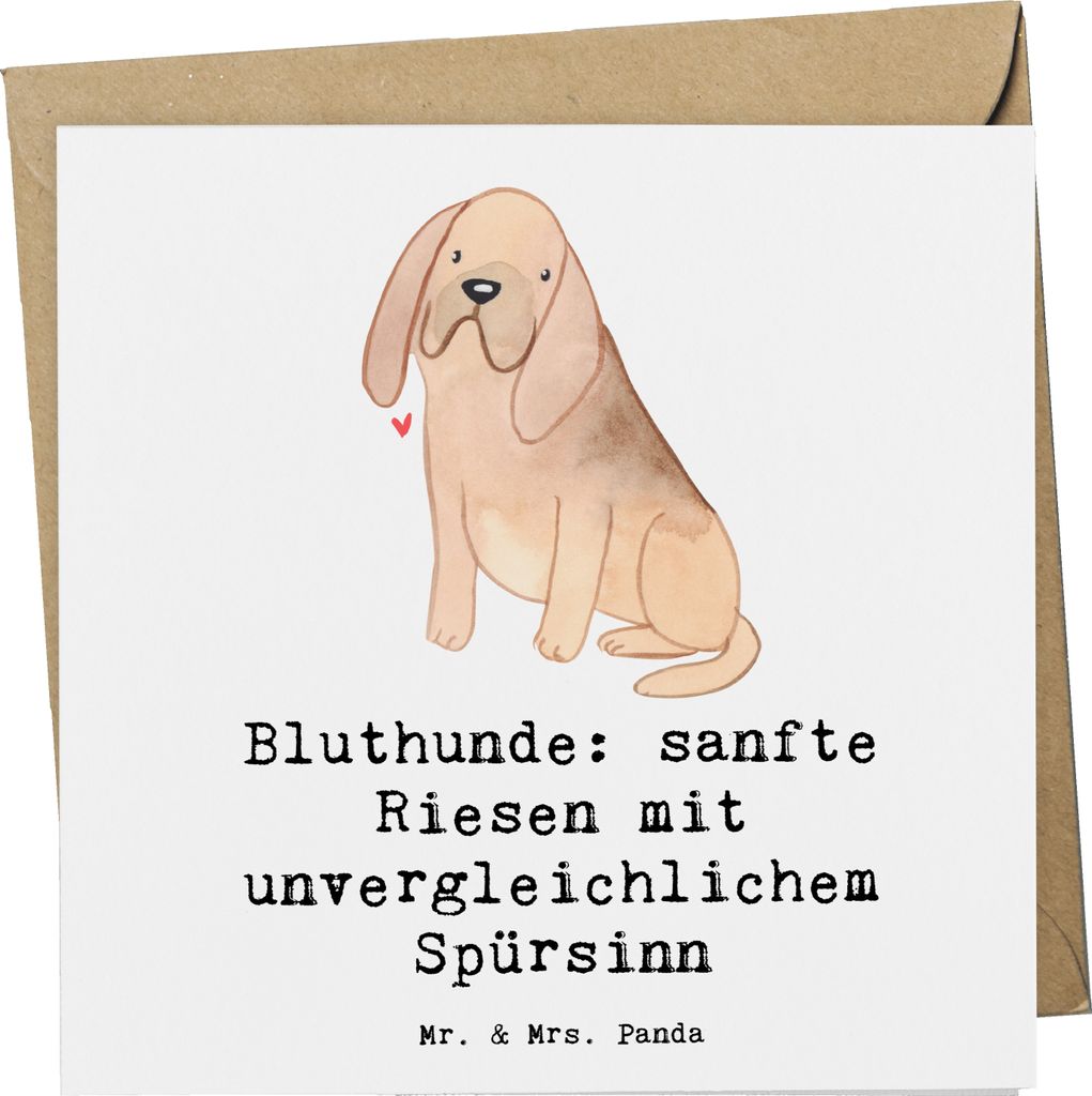 Mr. & Mrs. Panda Glückwunschkarte Bluthunde - Weiß - Produktbild 