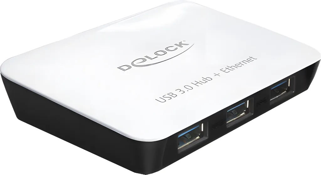 Adaptateur Hub USB 3.0 Triple Port et Carte Réseau Gigabit Ethernet 1G