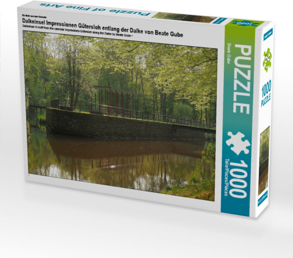 CALVENDO Puzzle Dalkeinsel Ein Motiv aus dem Kalender Impressionen Gütersloh entlang der Dalke von Beate Gube | 1000 Teile Lege-Größe 64x48cm Fo...