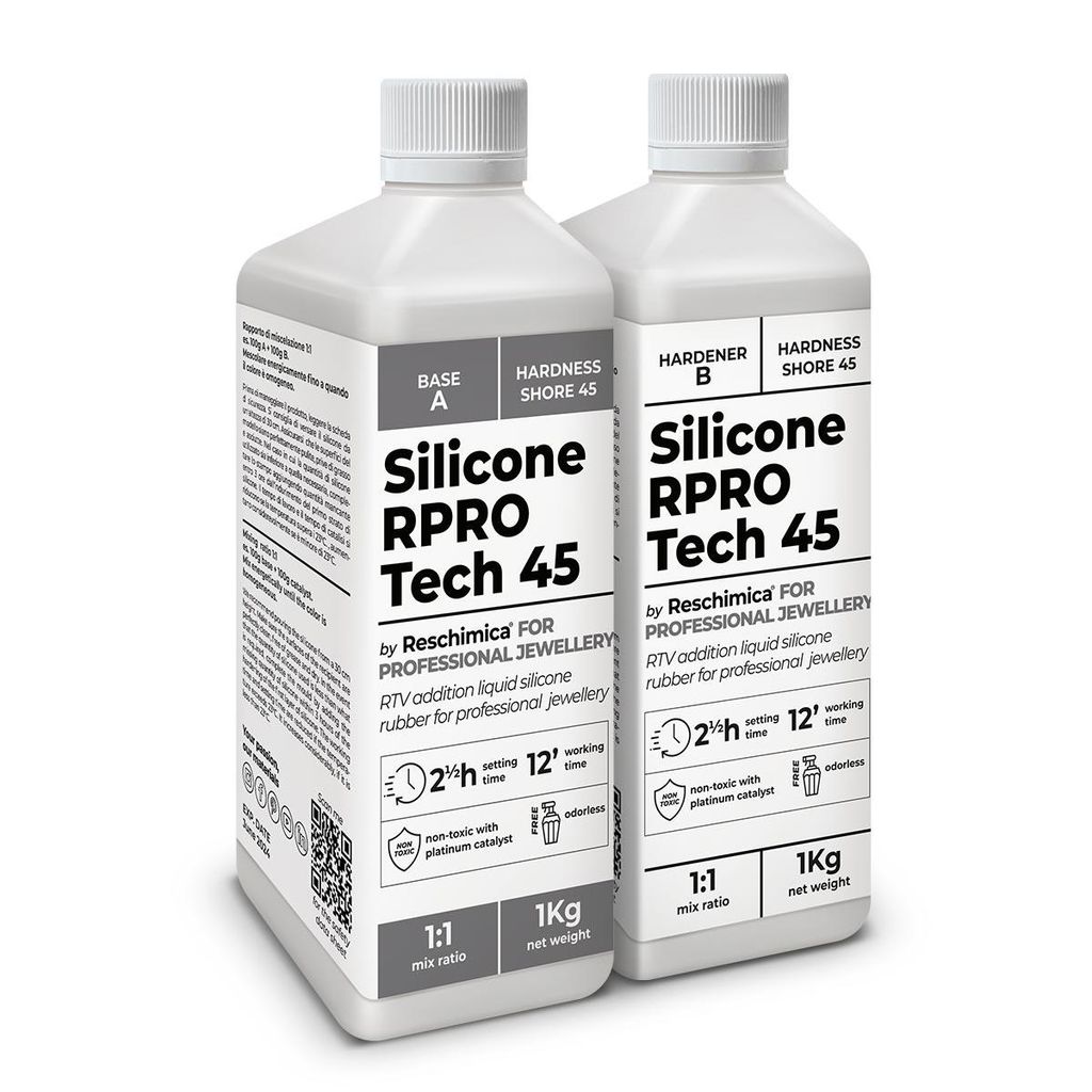 Silikónová guma R PRO TECH 45 - mäkký, priehľadný, 1:1, Obrázok produktu 