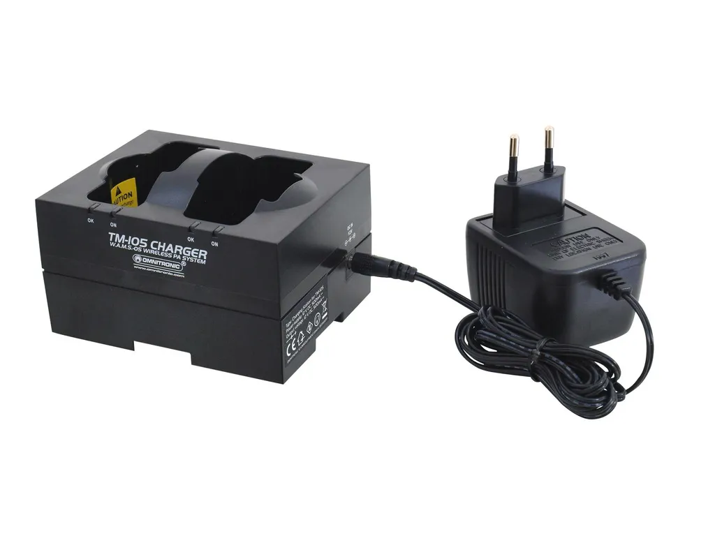 Base de recharge TM-105 OMNITRONIC évite les pannes de batterie