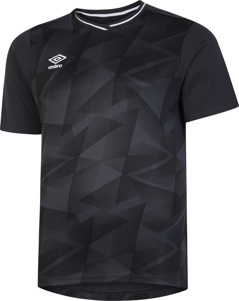 Umbro - "Triassic" Trikot für Kinder kurzärmlig UO1898 (140) (Schwarz/Kohlen-Schwarz)