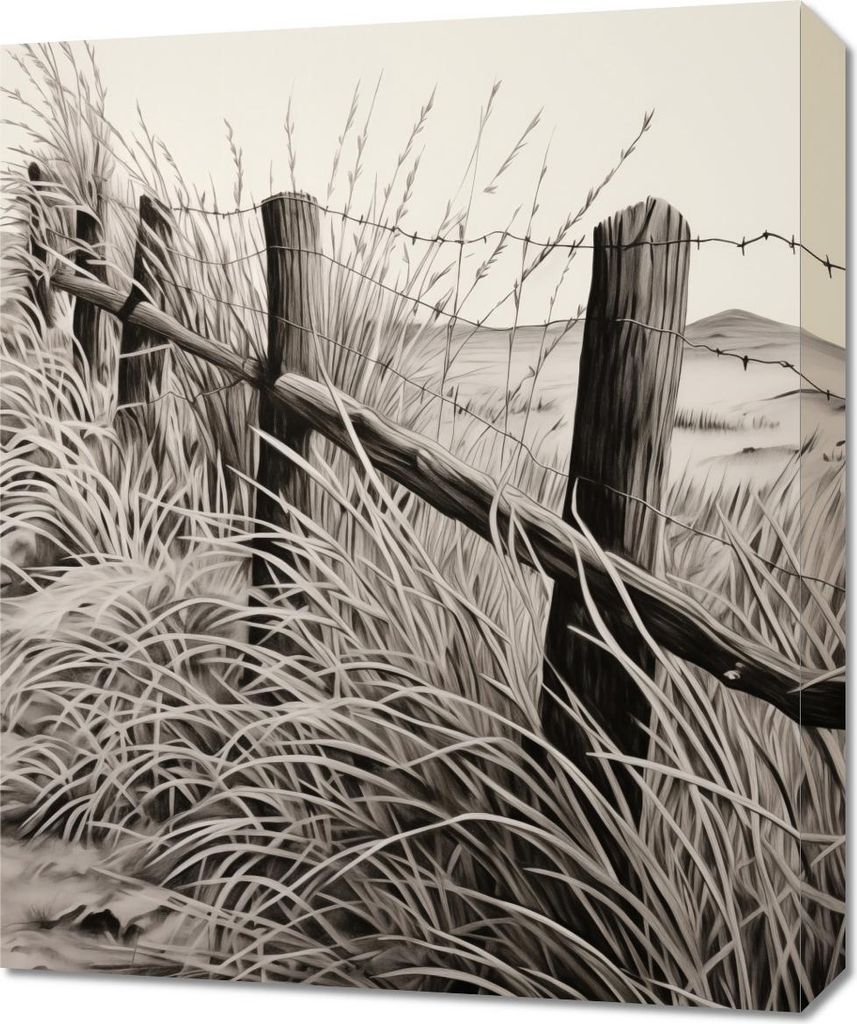 Bild 50x60cm Geräusche und Flüstern des Landzauns