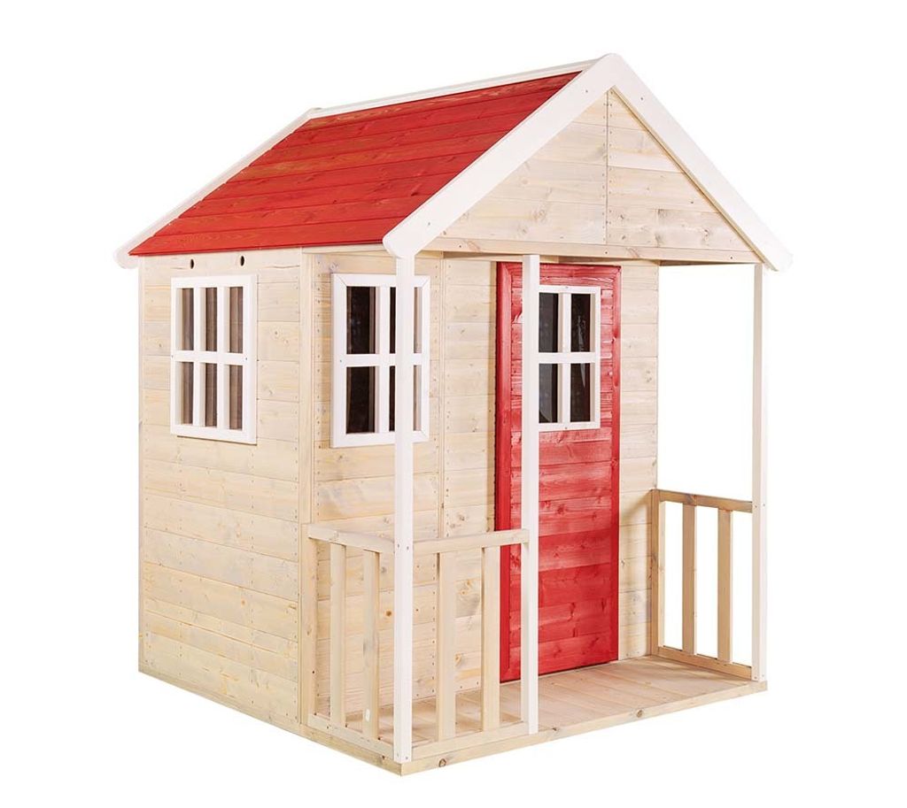 Wendi Toys Holz Spielhaus Fuchs Natur 120x120x155 cm