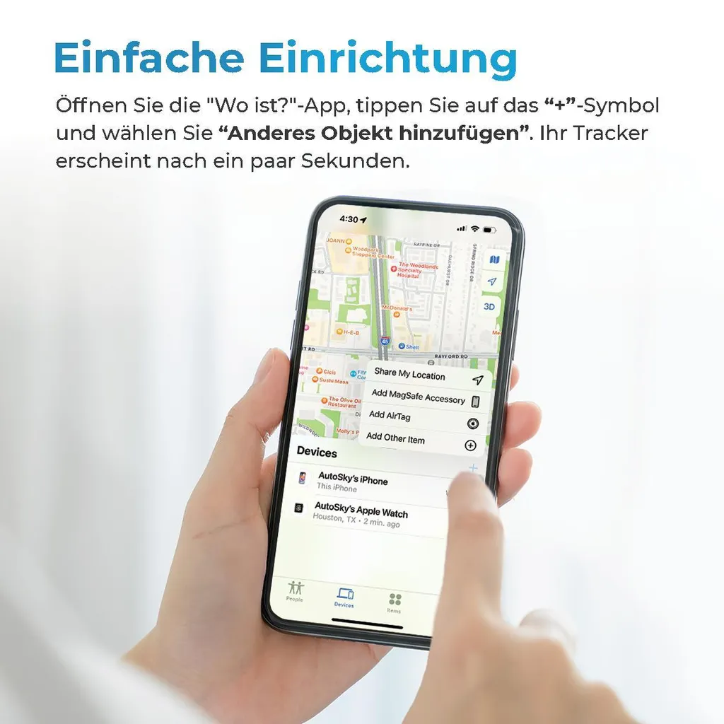 Set di 2 SmartTag Autosky - per Apple "Dov'è? - 3