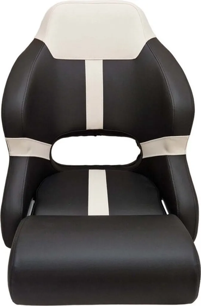 Siège de pilotage Hollex New Moon noir et blanc pour bateau de plaisance