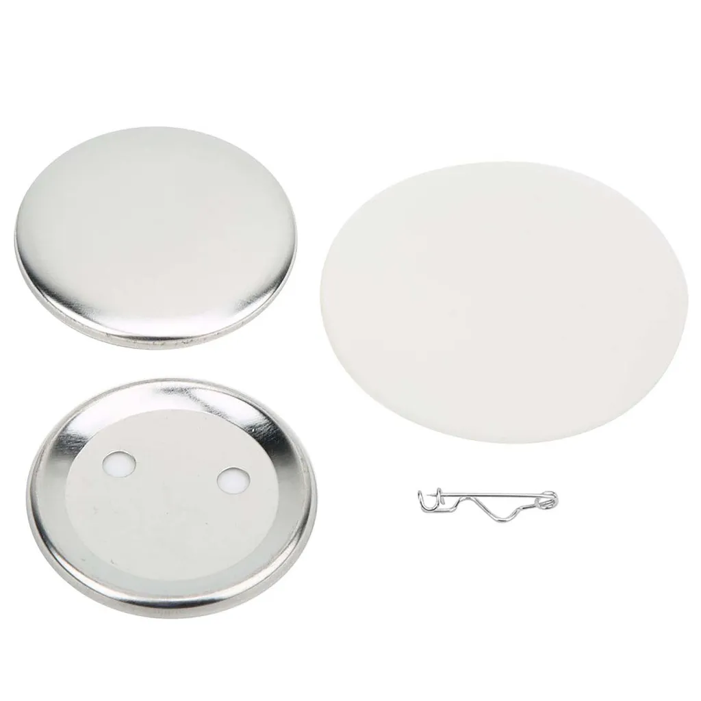 Composants pour Badges 56mm en Métal - Kit de 100 Pièces pour Loisirs DIY