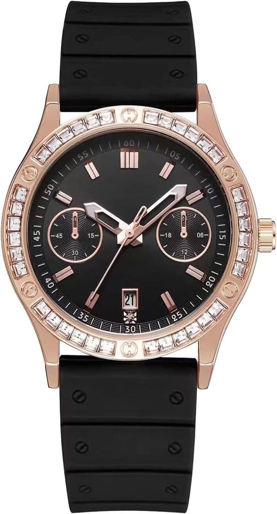 Watch Armbanduhr, analog, minimalistisch, wasserdicht, modisch, Gummi, Quarz, elegant, klassisch Modisches Damenuhren-Design Hochwertiges Quarzwerk