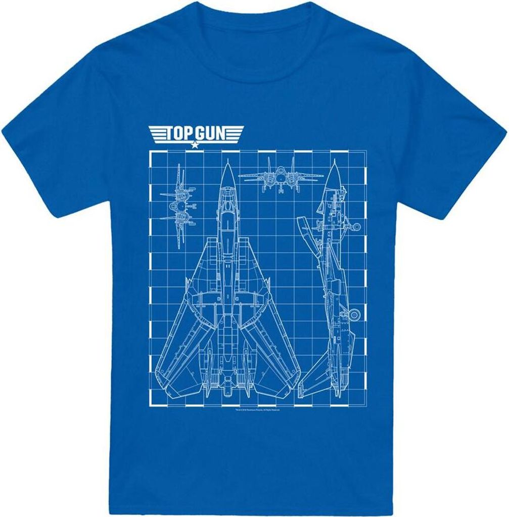 Top Gun - T-Shirt für Herren TV7021 (XXL) (Königsblau)