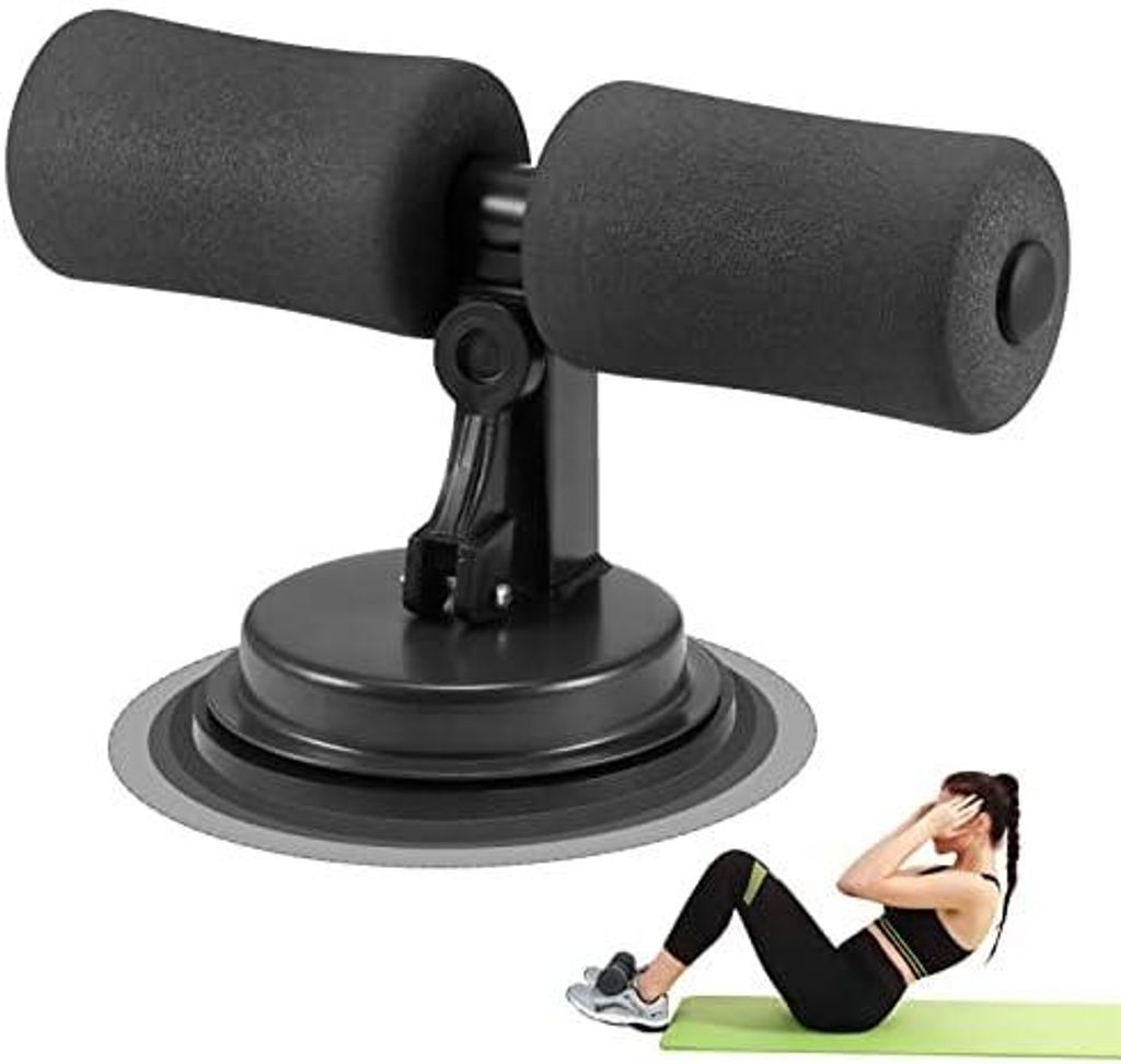 Sit-Up Bar Bauchtrainer, Sport Ab Bauchmuskeltrainer Selbstsaugende Sitzstange H?hen Verstellbarer, Sit-Up Stange Hilfen Assistent mit Saugn?pfen f...