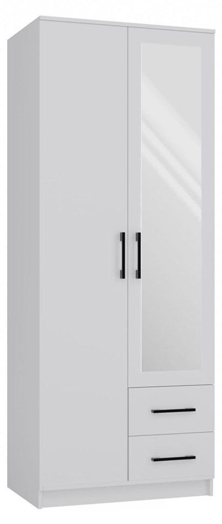 Topeshop ROMANA 80 BIEL L, Weiß, Garderobe, 5 Regale, 2 Produktbild 
