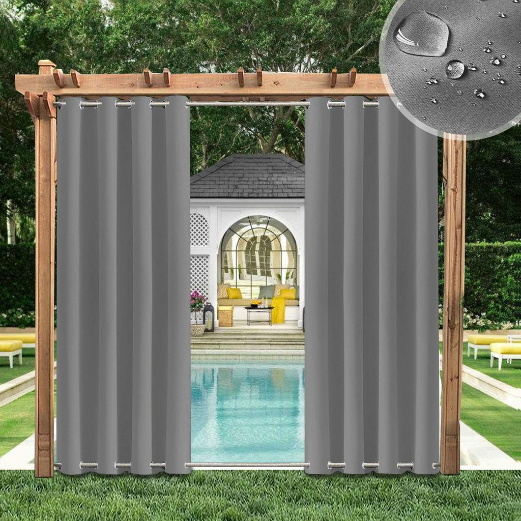 4 ks Větruodolné venkovní záclony s očky Top (ID: 4cm) + Obrázek produktu 