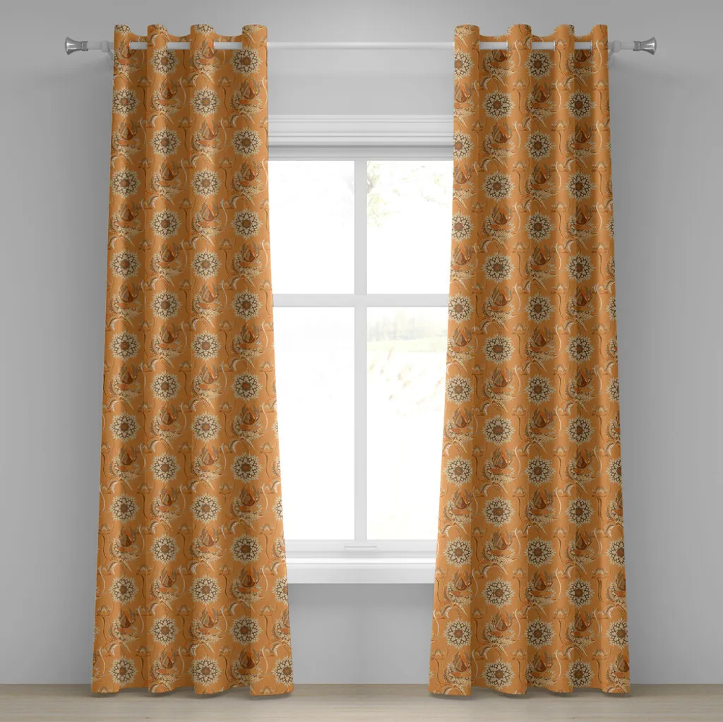 Rideaux décoratifs à 2 panneaux motif tulipes pour salon et chambre