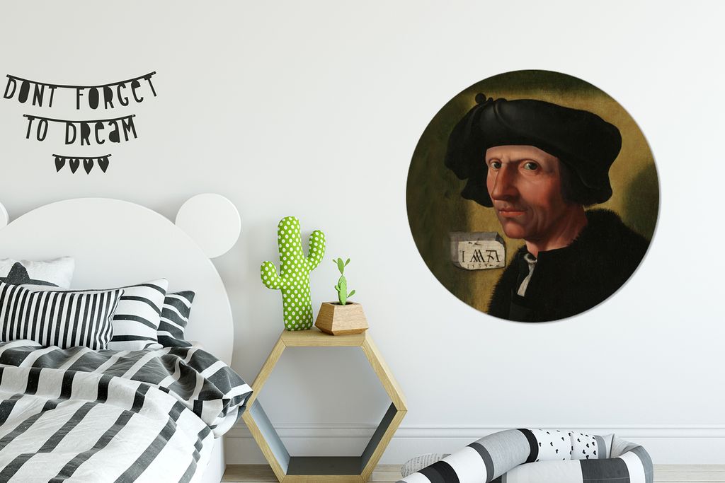 MuchoWow - Tapetenkreis - Wandbild rund - Schlafzimmerdekoration - Wanddeko - runde Tapete - Kunst für zu Hause