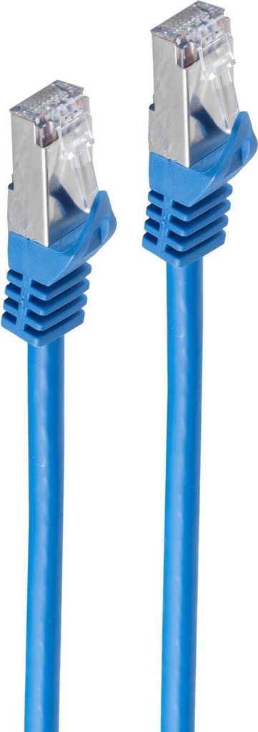 RJ45 Patchkabel m. CAT 7 Rohkabel PIMF blau 50m