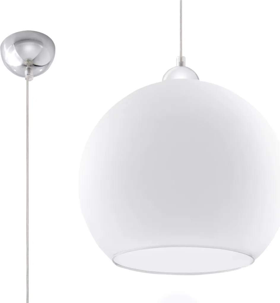 Crea Atmosfera con BALL di Sollux: Lampadario a Sfera Bianco Vetro