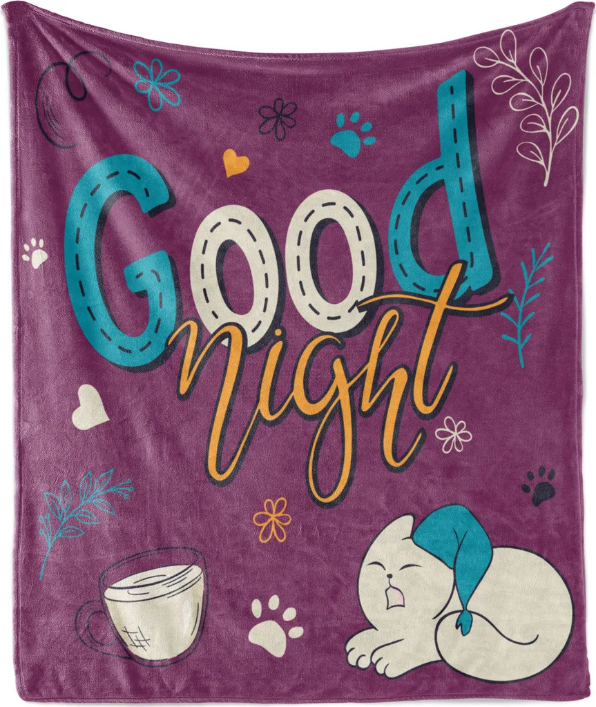 Coperta Design Gatto ABAKUHAUS | Plaid Multicolore 125x175 cm