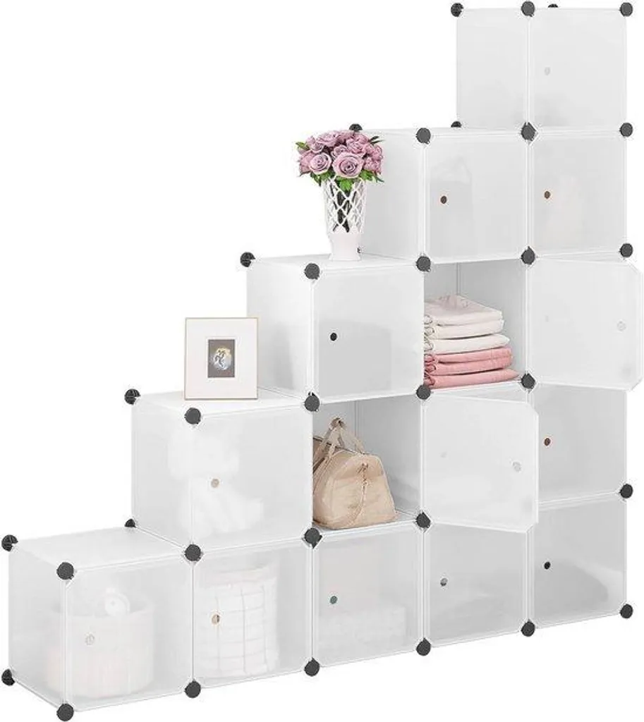 Optimisez votre espace : Meuble à chaussures 15 cubes blanc DIY modulable