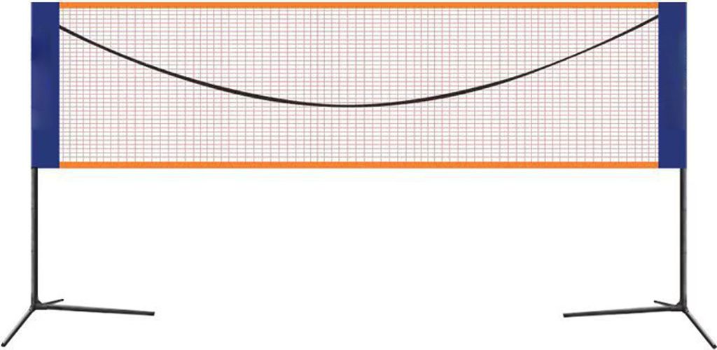 Tragbares Badminton-Netz, faltbar, Standard-Tennis-Badminton-Trainingsnetz, 6 m breit, Pickleball-Netz mit Stahlstangen, Tragetasche fuer uebungen ...
