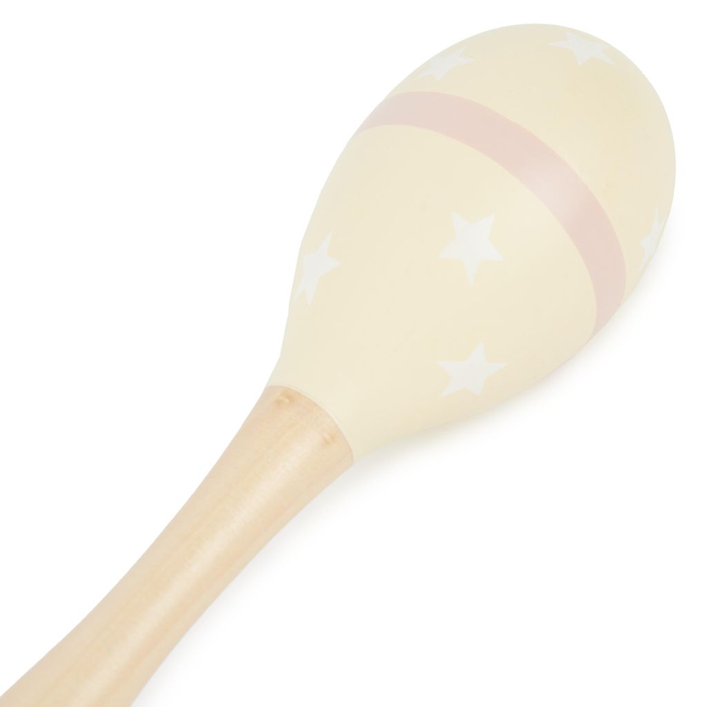 Bieco Baby Rassel Holz Dreamy Rose | 2er Set | 19 cm | Kinder Rassel Musikinstrument | Rattle Toy Baby | Holzrassel Baby Montessori Rassel Kinder a...