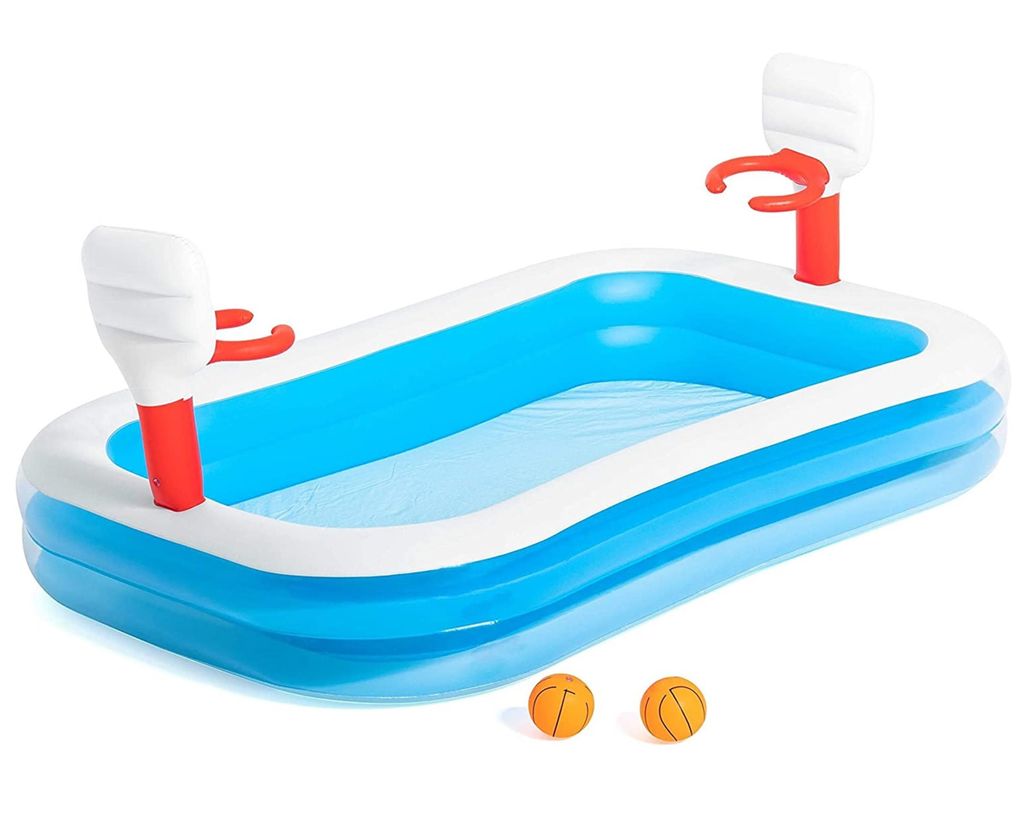 Bestway® Family Pool Basketball 251 x 168 x 102 cm, eckig Produktbild 