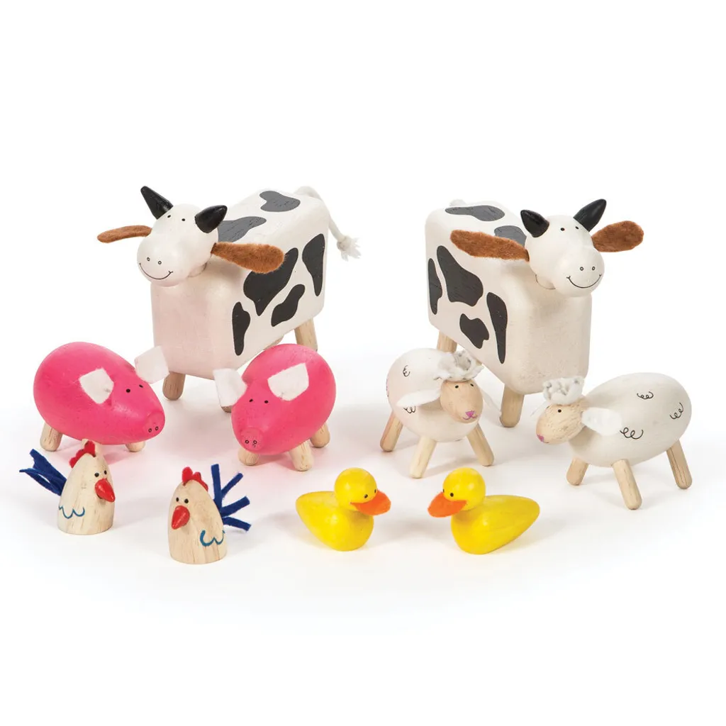 Figurines Animaux de la Ferme Tidlo pour Circuit de Jeu et Imaginaire