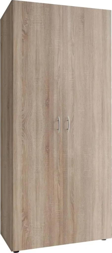Armoire de rangement 2 portes Istrana chêne marron, meuble de chambre
