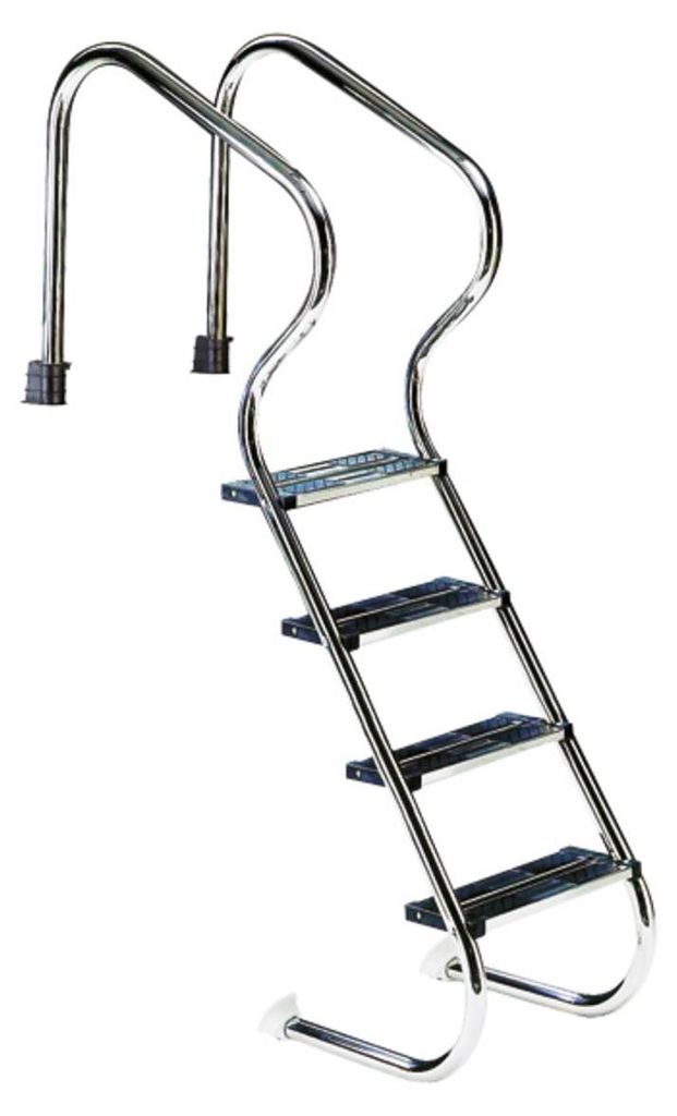 Stainless steel ladder COMFORT 4-steps - for pool over Produktbild 