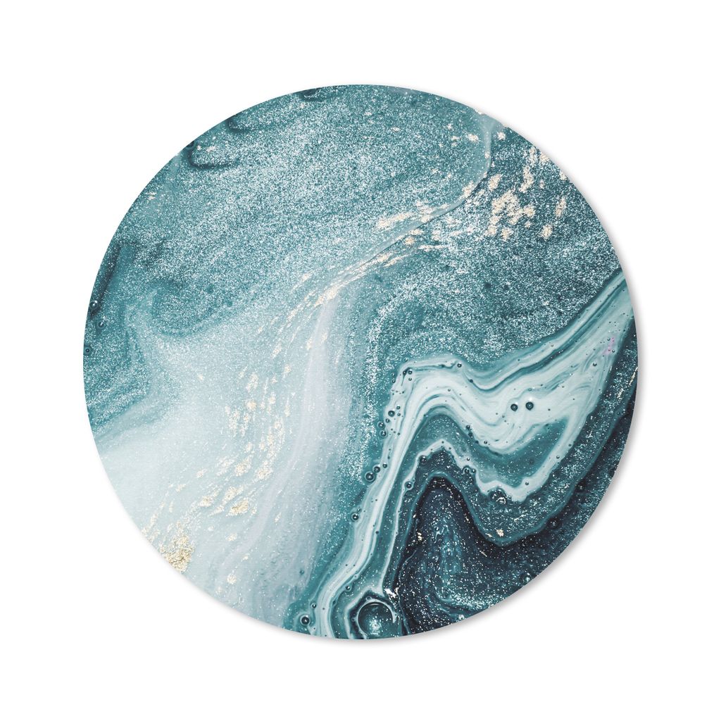 MuchoWow Mauspad Mousepad Edelsteine - Blau - Natur - Marmor - Abstrakt 20x20 cm - Mousepads - Maus Mat - Pad - Mausunterlage - Schreibtischmatte