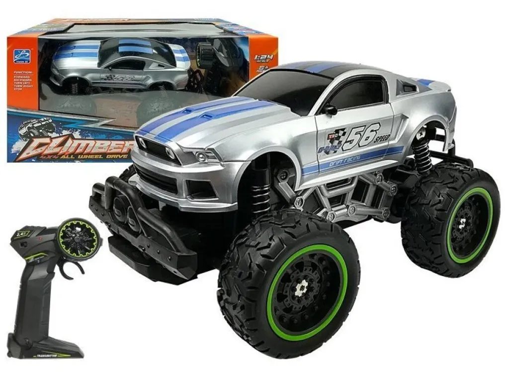 Jouet voiture radiocommandée grise 6,5 km/h pour enfant - Pilotage R/C