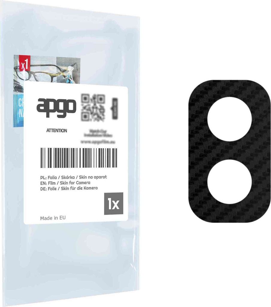 apgo Objektivschutz-Folie, Kameraschutz kompatibel mit Samsung Galaxy J8, Carbon-Imitation, Rückseite Schutzfolie für Kamera-Insel, Hinten Folie,...