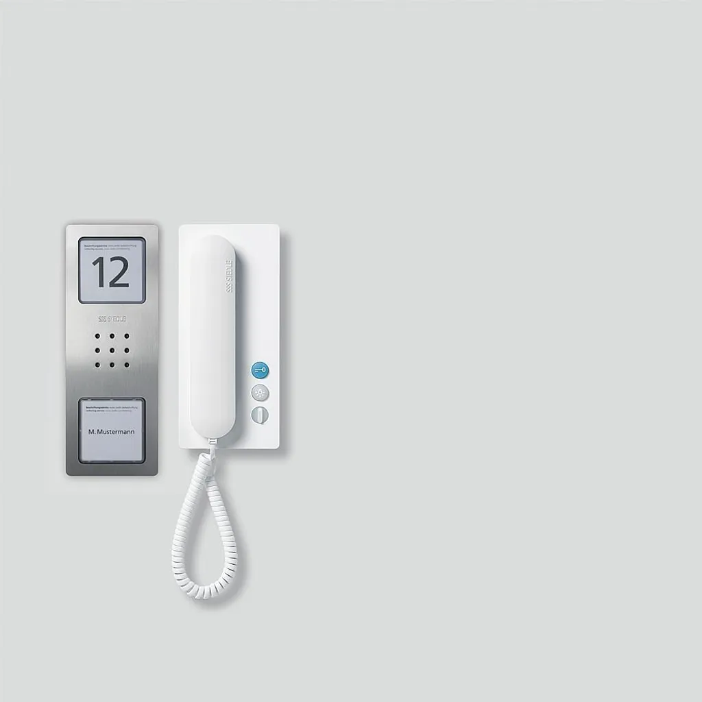 Interphone filaire Siedle SET CA 812-1 E/W en acier inoxydable brossé