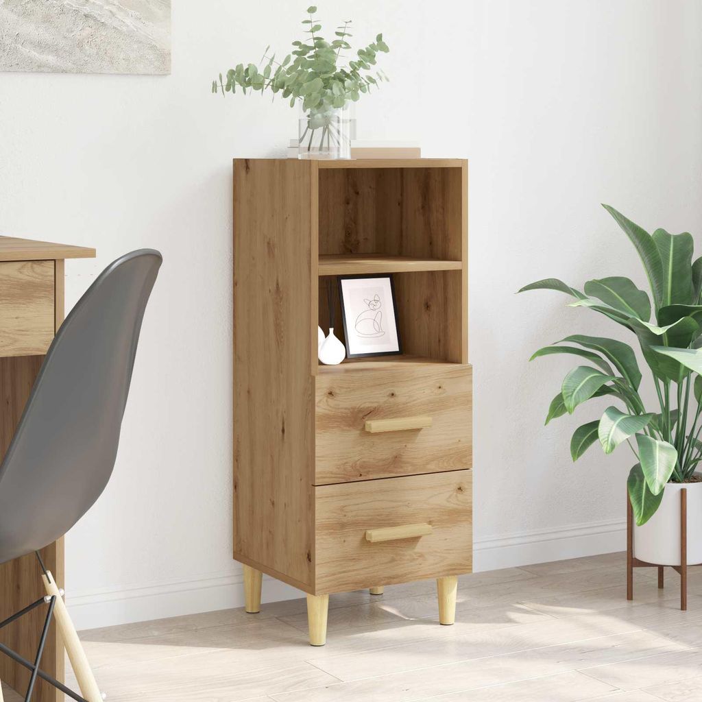 vidaXL Sideboard Artisan-Eiche 34 x 34,5 x 90 cm Produktbild 