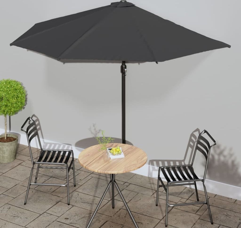 Vidaxl Balcon Parasol halb mit Aluminiumpol 300x155 cm Image du produit 