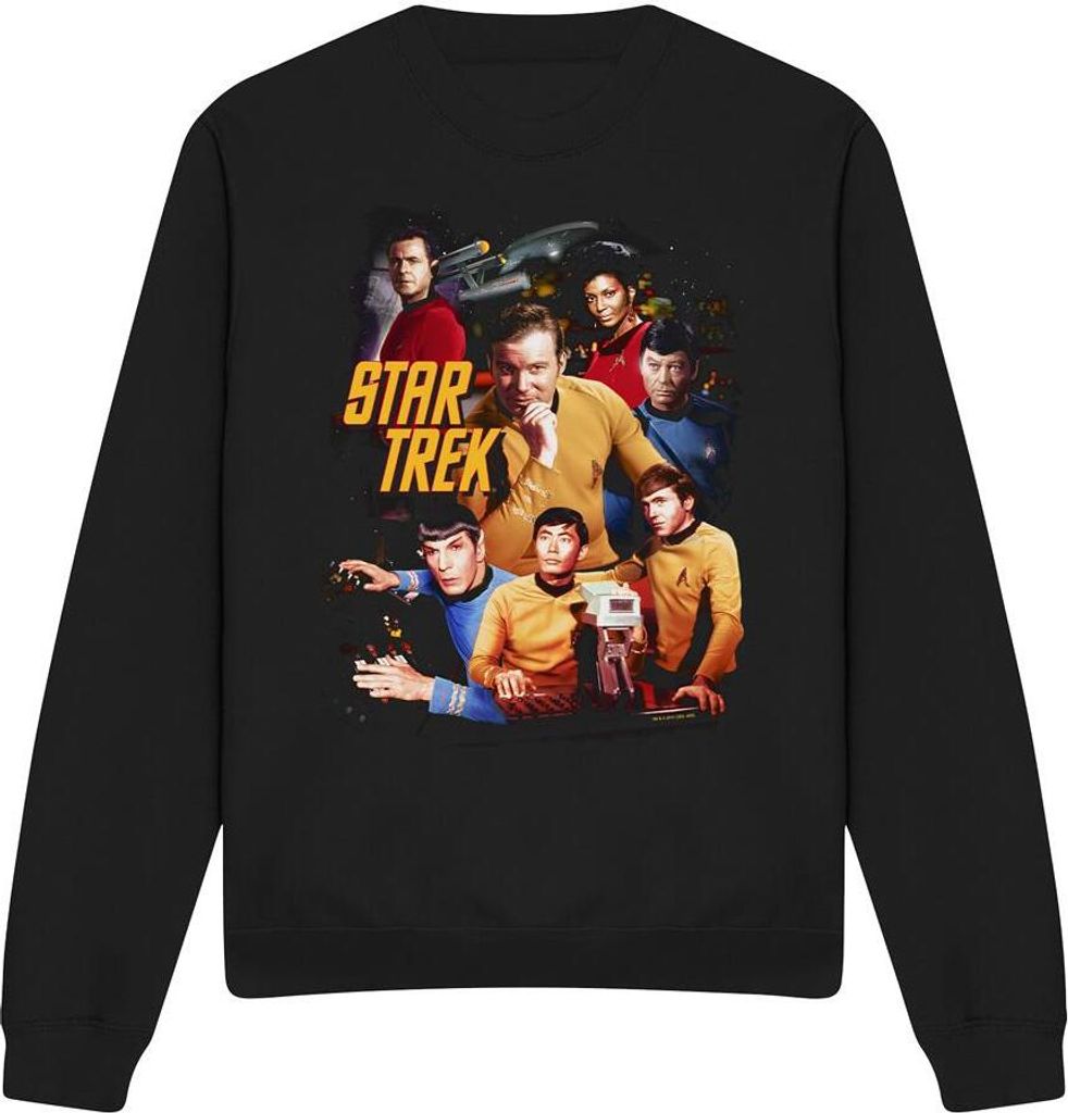 Star Trek - "At the Controls" Sweatshirt für Herren/Damen Uni TV11296 (L) (Schwarz)