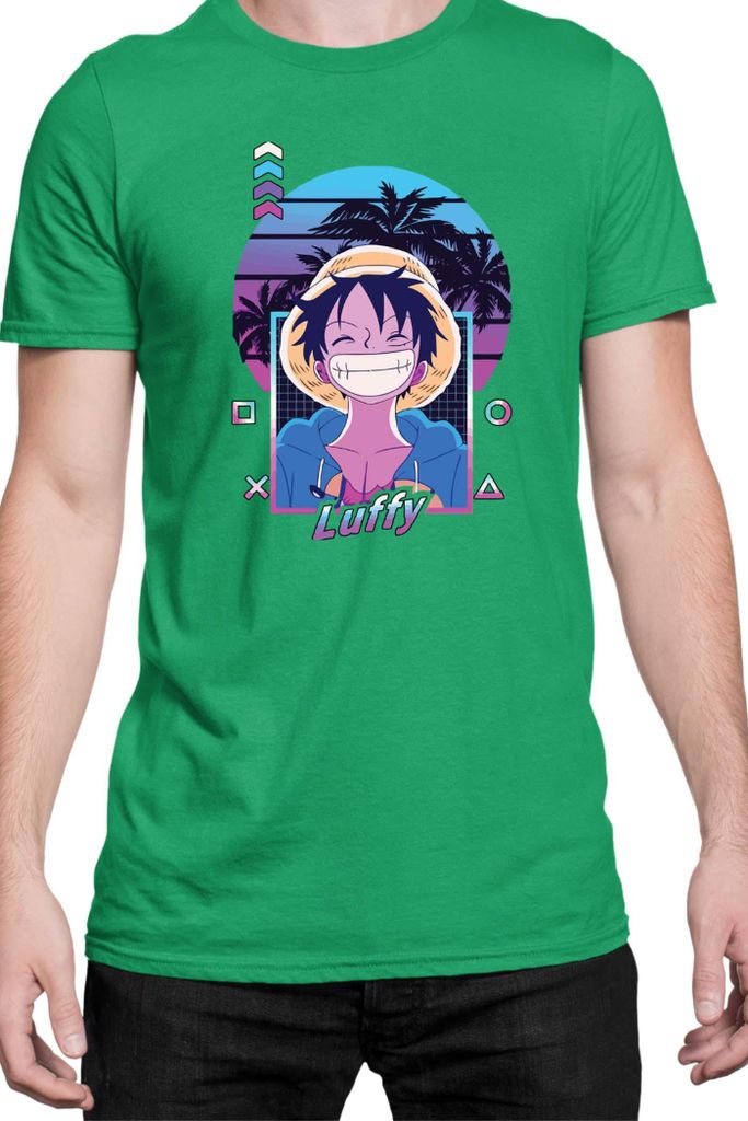 Herren T-Shirt Manga Japan Anime Comics Animation One Manga Piece Anime 0022, Man 3XL / Grün