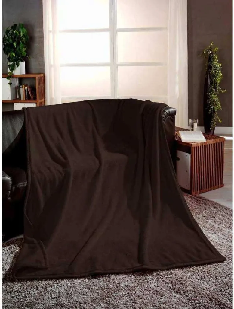 Couverture marron douce pour la peau Zarah Magita microfibre résistante