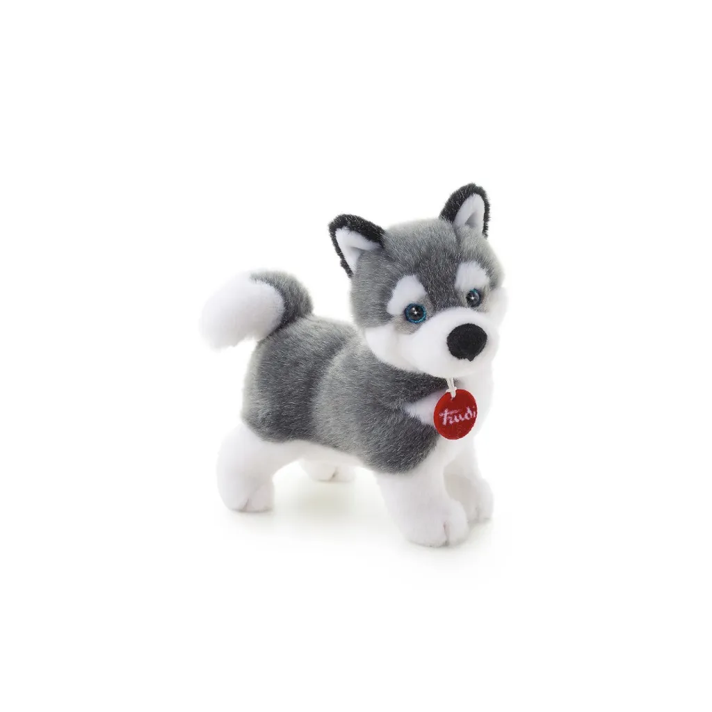 Husky Marcus Peluche Trudi - Compagnon de Voyage et Sommeil pour Enfant