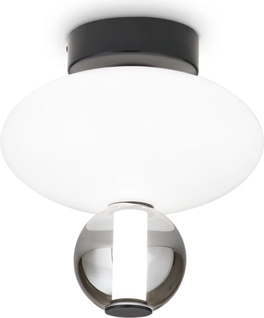 Plafonnier LED Noir pour Chambre et Salon Luminaire Métal Chaud 18W