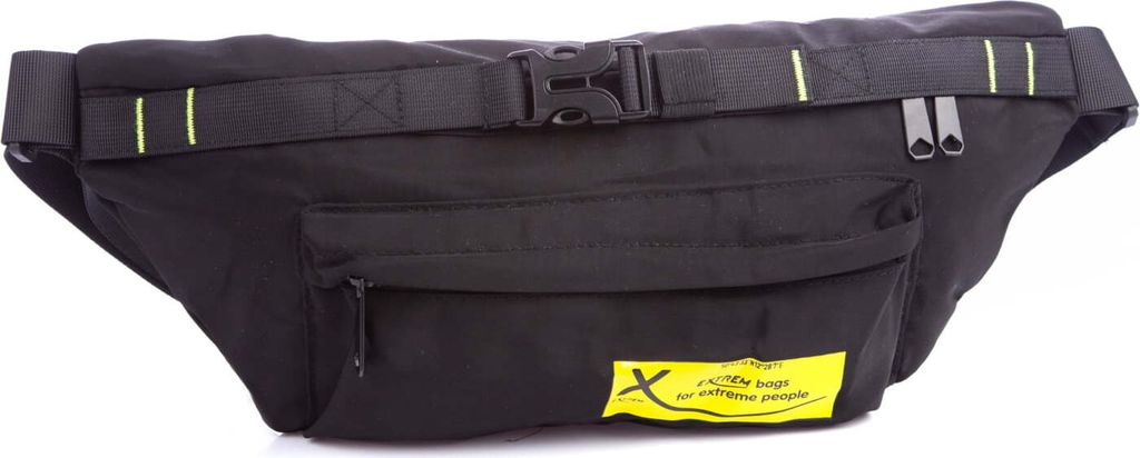 Bag Street große Bauchtasche Hüfttasche Gürteltasche für Reisen Schwarz-Gelb