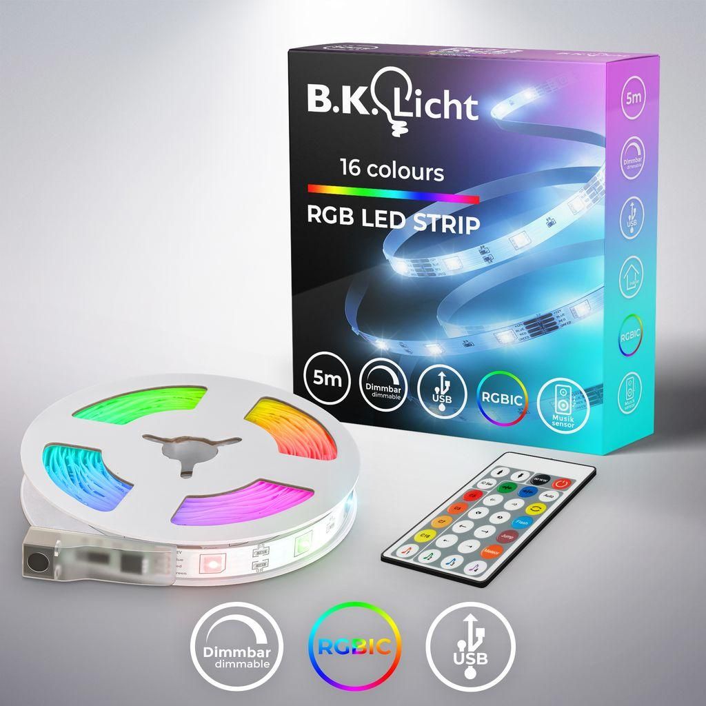 5m LED Strip Magic RGB Band Musiksensor Lichtstreifen Produktbild 