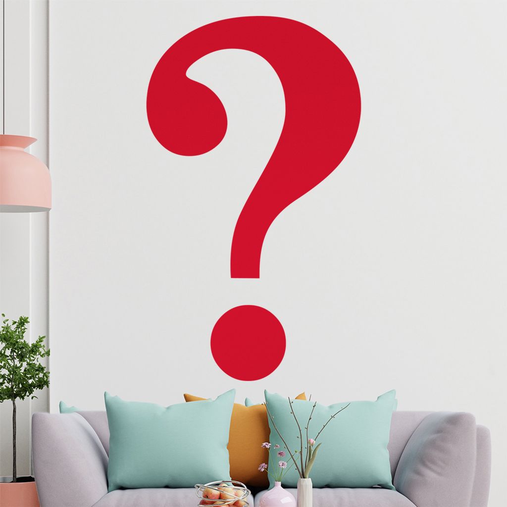 KIWISTAR Fragezeichen Schriftensystem Rhetorik Wandtattoo in 6 Größen - Wandaufkleber Wall Sticker - Dekoration, Küche, Wohnzimmer, Schlafzimmer...