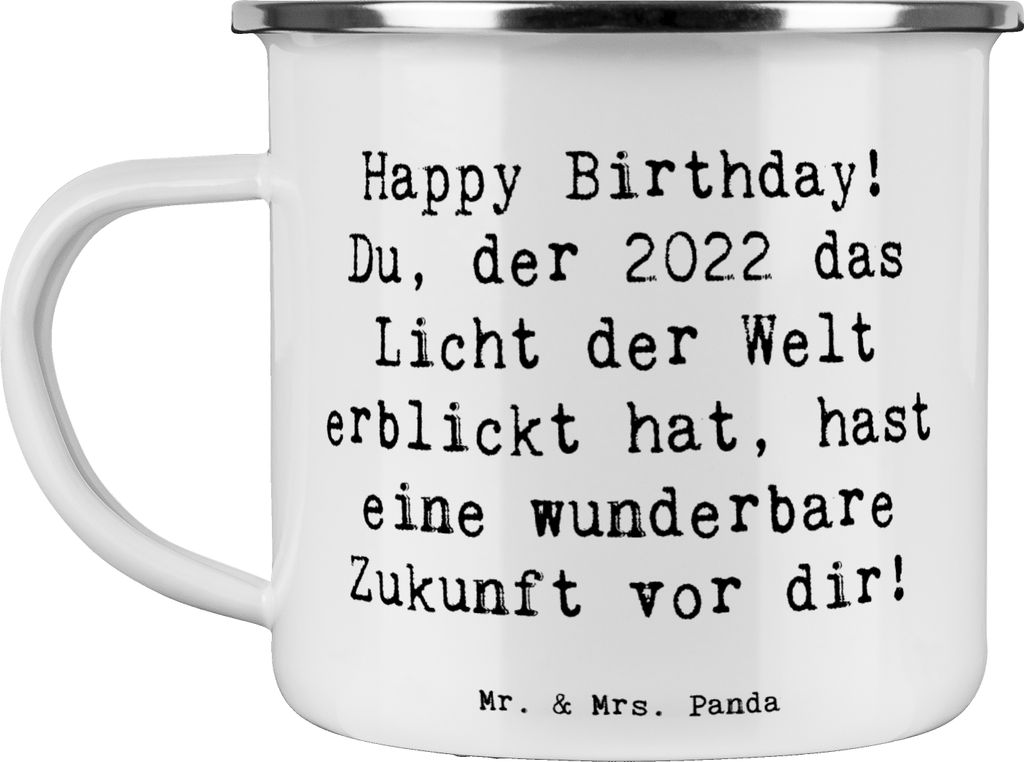 Mr. & Mrs. Panda Teetasse Spruch 2022 Geburtstag - Weiß - Geschenk, spezielle Tag feiern, wertvoll, Teebecher, Happy Birthday, Campingtasse, Herzl...